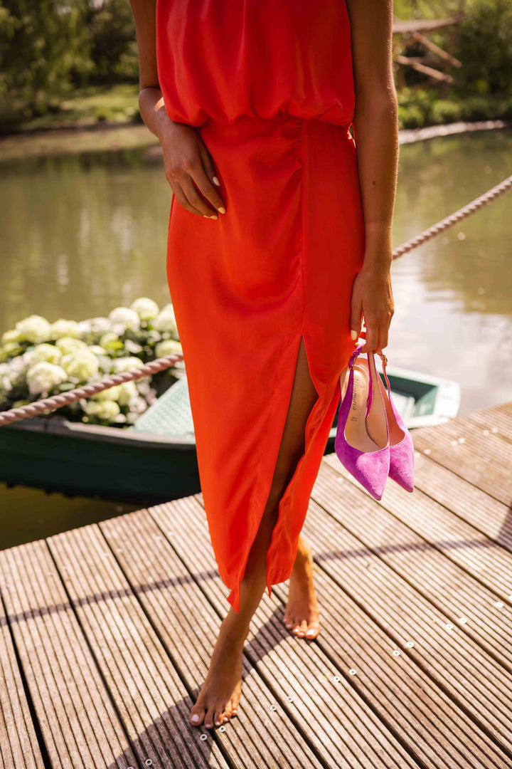 Anavella™ - Elegant Summer Midi Dress Occasions: Summer, chic events, vacations
