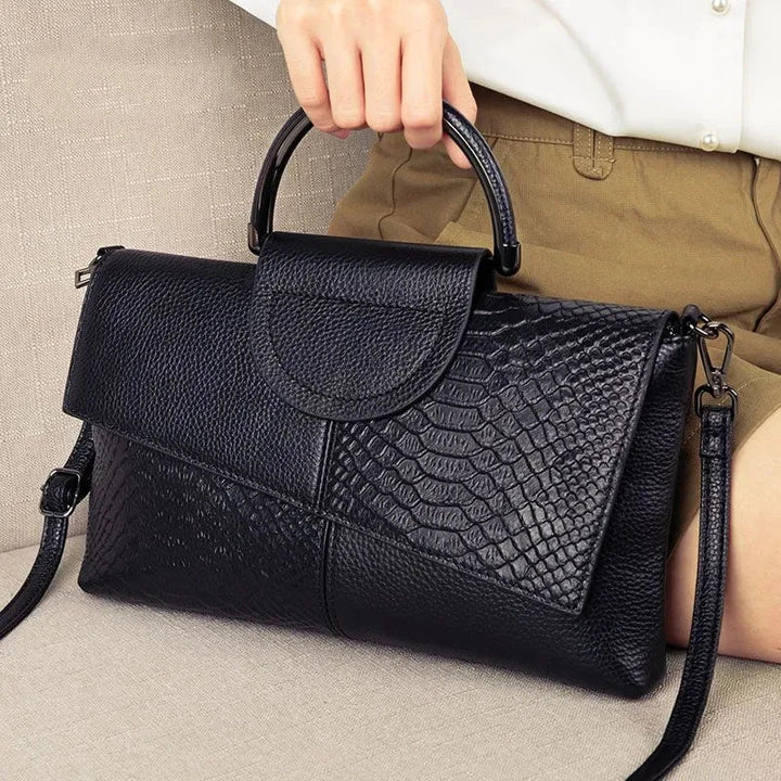 celine™ – structured black handbag in leather look