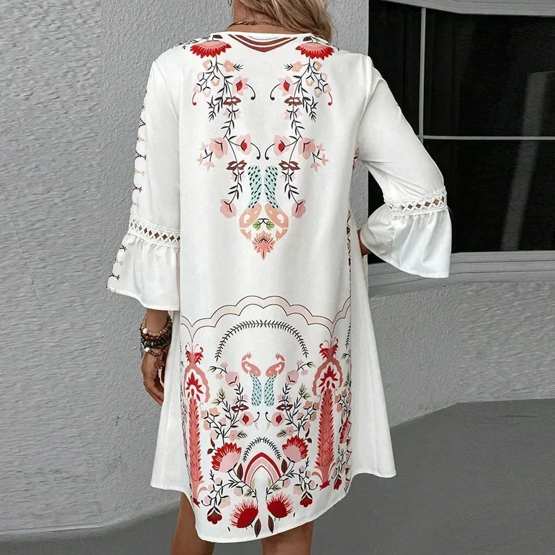 Kissia™ - Artistic Boho Print Dress