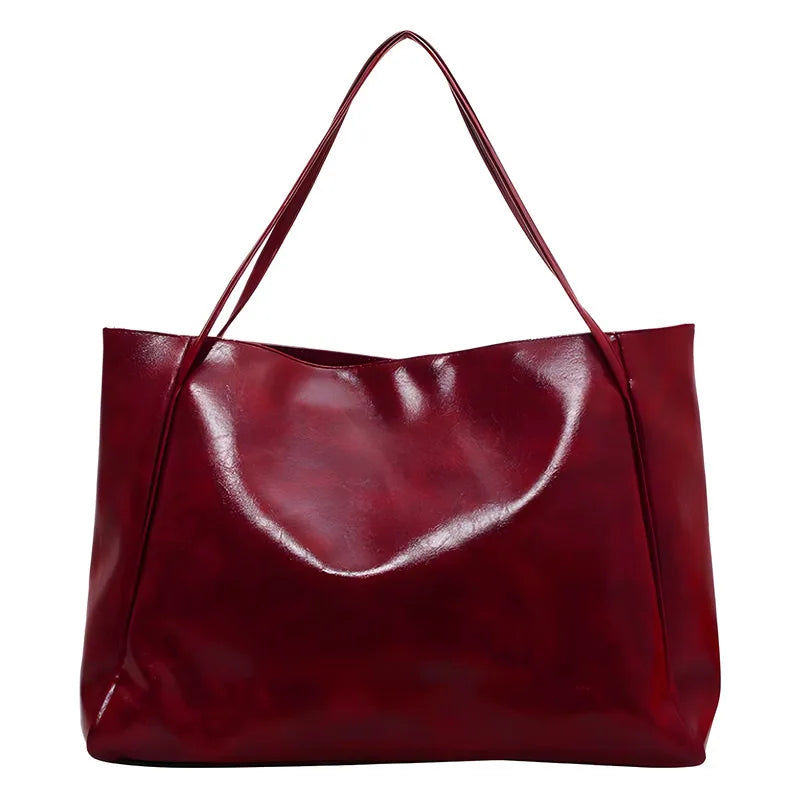 lisa™ – spacious brown tote bag in leather look