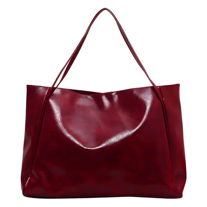 lisa™ – spacious brown tote bag in leather look