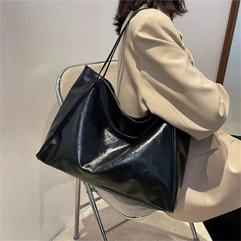 lisa™ – spacious brown tote bag in leather look