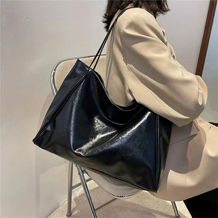 lisa™ – spacious brown tote bag in leather look