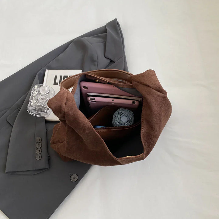 freja™ – soft shoulder bag in suede style