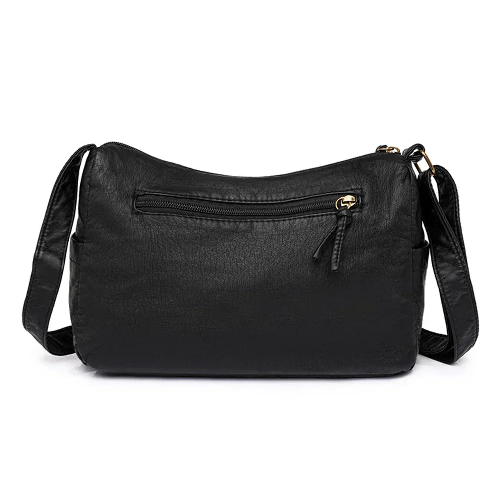 Lykke™ | Vintage Leather Shoulder Bag with Multiple Compartments