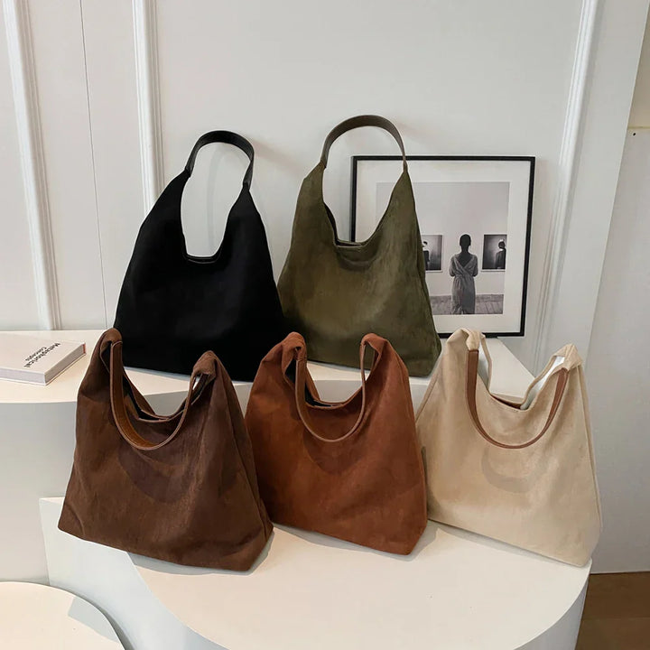 freja™ – soft shoulder bag in suede style