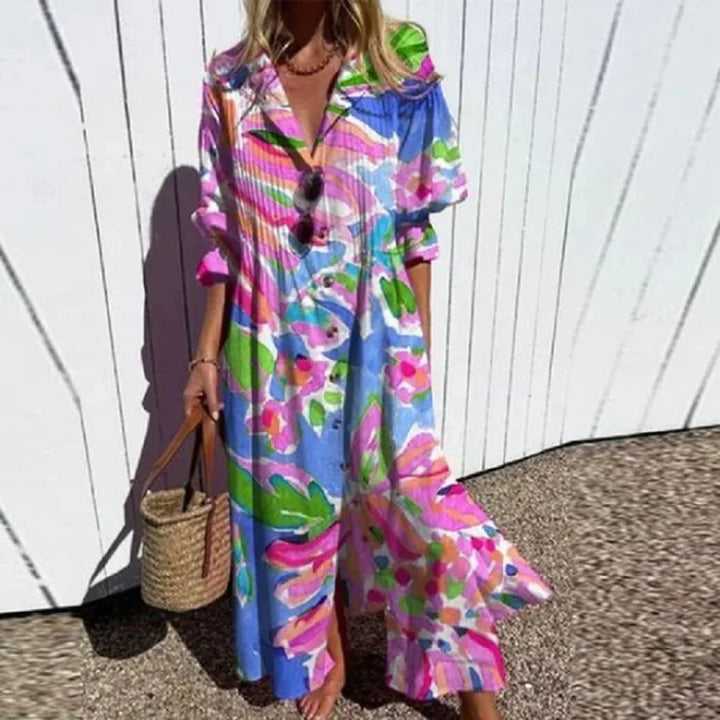 Trisha - Vibrant Bloom Dress