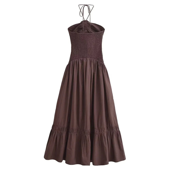 Jackie™ - Rose Detail Halter Dress