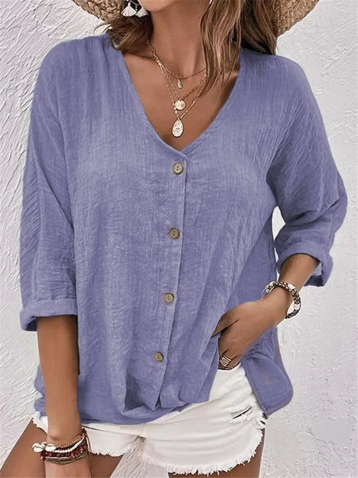 Rosalinda - Summer Blouse With Button