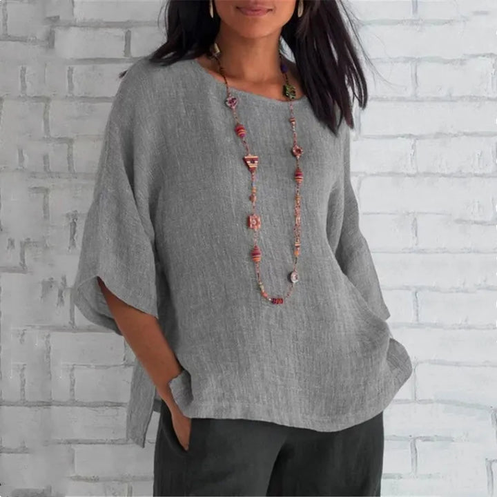Miranda - Loose-Fitting Blouse with Short Sleeves