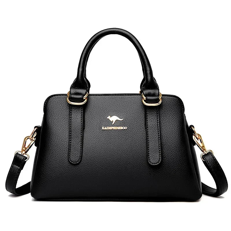 maria™ – burgundy handbag with double handles