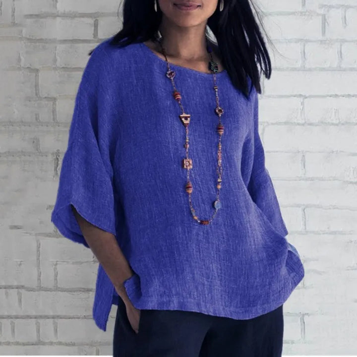 Miranda - Loose-Fitting Blouse with Short Sleeves