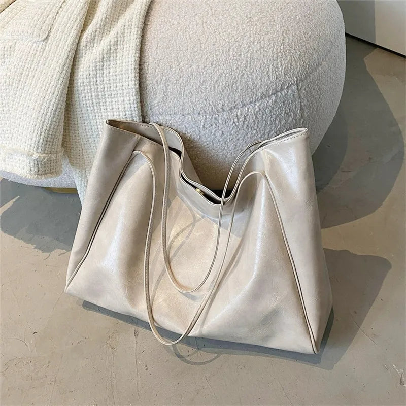 lisa™ – spacious brown tote bag in leather look