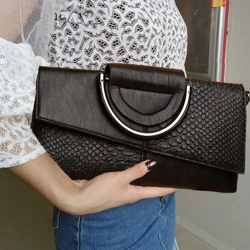 celine™ – structured black handbag in leather look
