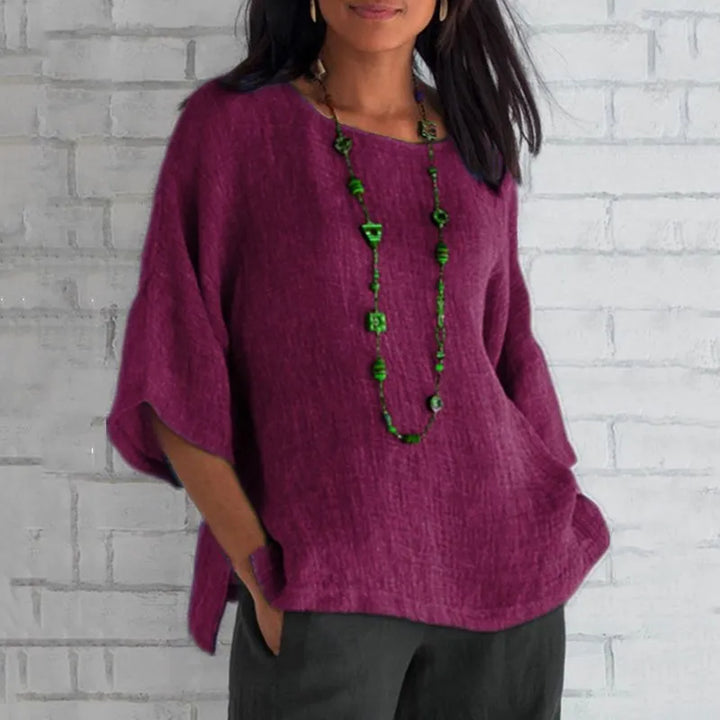 Miranda - Loose-Fitting Blouse with Short Sleeves