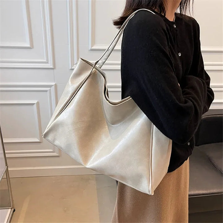 lisa™ – spacious brown tote bag in leather look