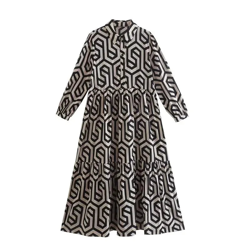 Alaria™ - Geometric Print Dress
