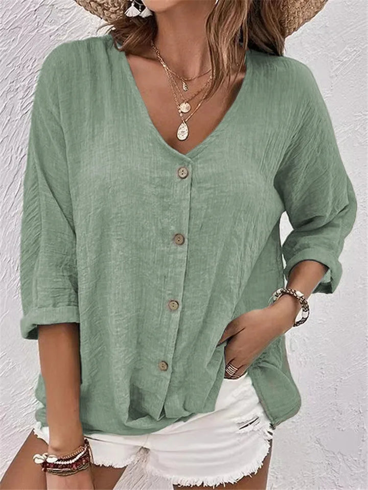 Rosalinda - Summer Blouse With Button