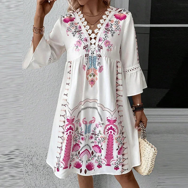 Kissia™ - Artistic Boho Print Dress