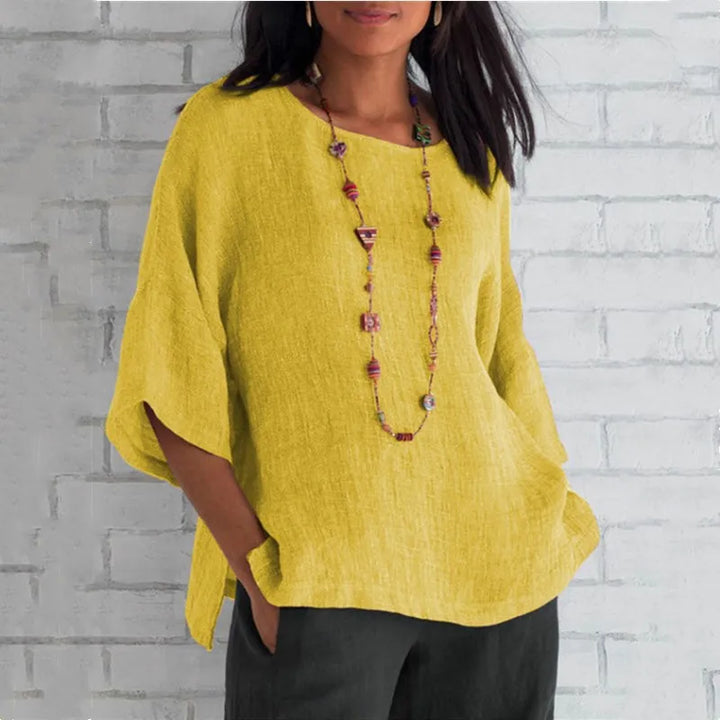 Miranda - Loose-Fitting Blouse with Short Sleeves