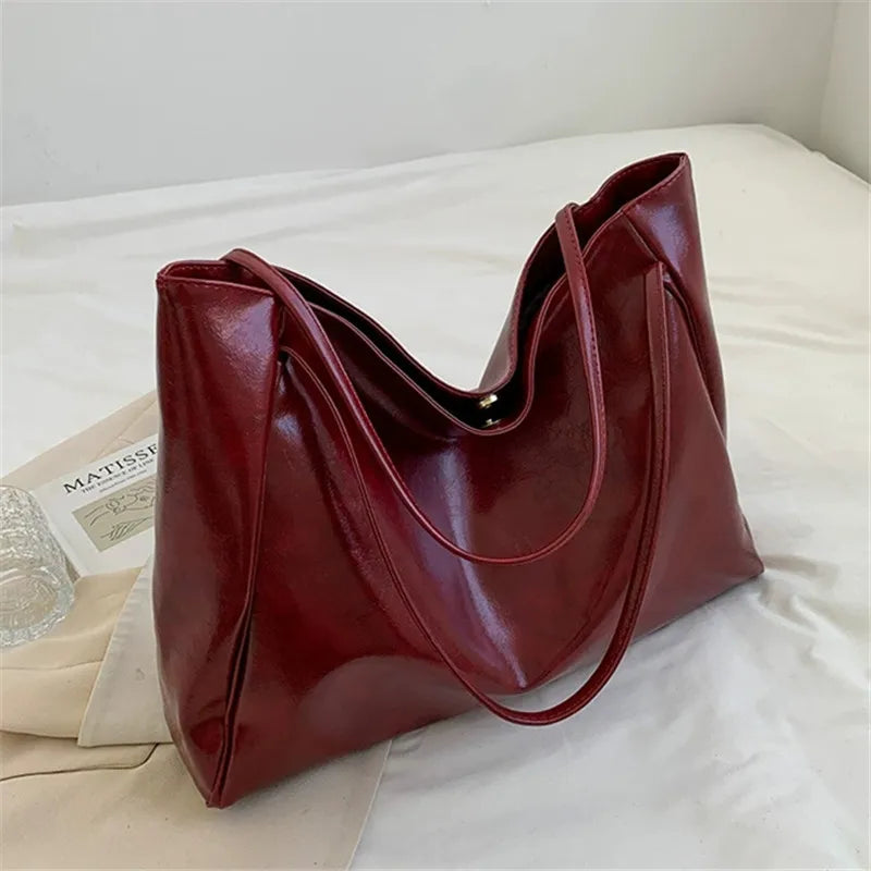 lisa™ – spacious brown tote bag in leather look