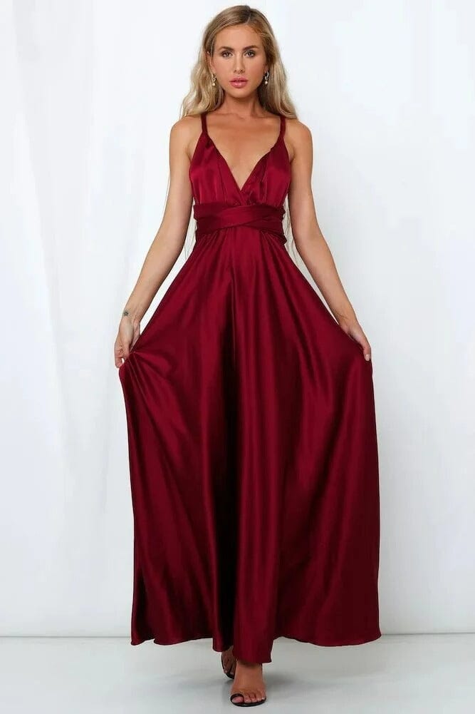 Amelia™ | Elegant Satin Maxi Robe
