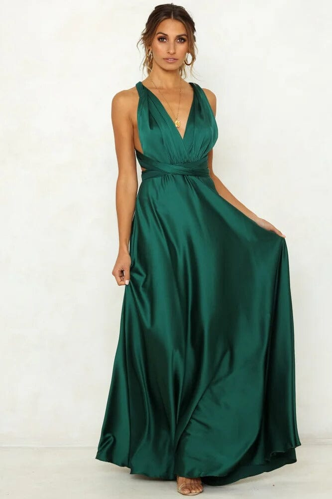 Amelia™ | Elegant Satin Maxi Robe