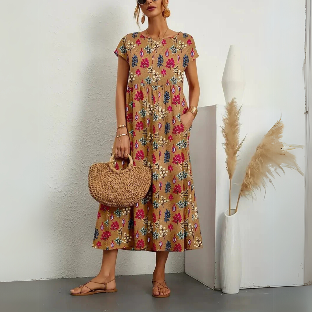 Florene - Breezy Floral Midi Dress