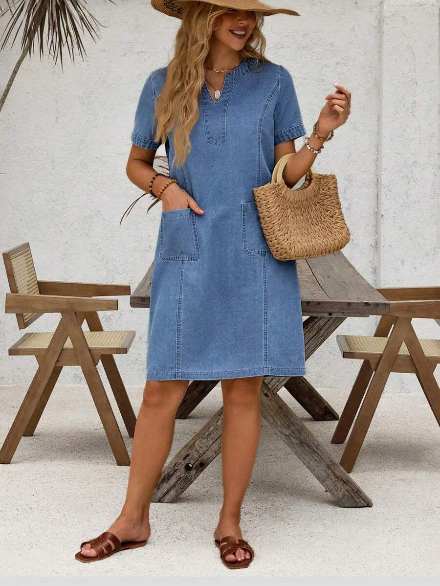 Maya - Soft Denim Dress