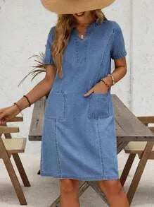 Maya - Soft Denim Dress
