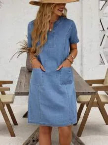 Maya - Soft Denim Dress
