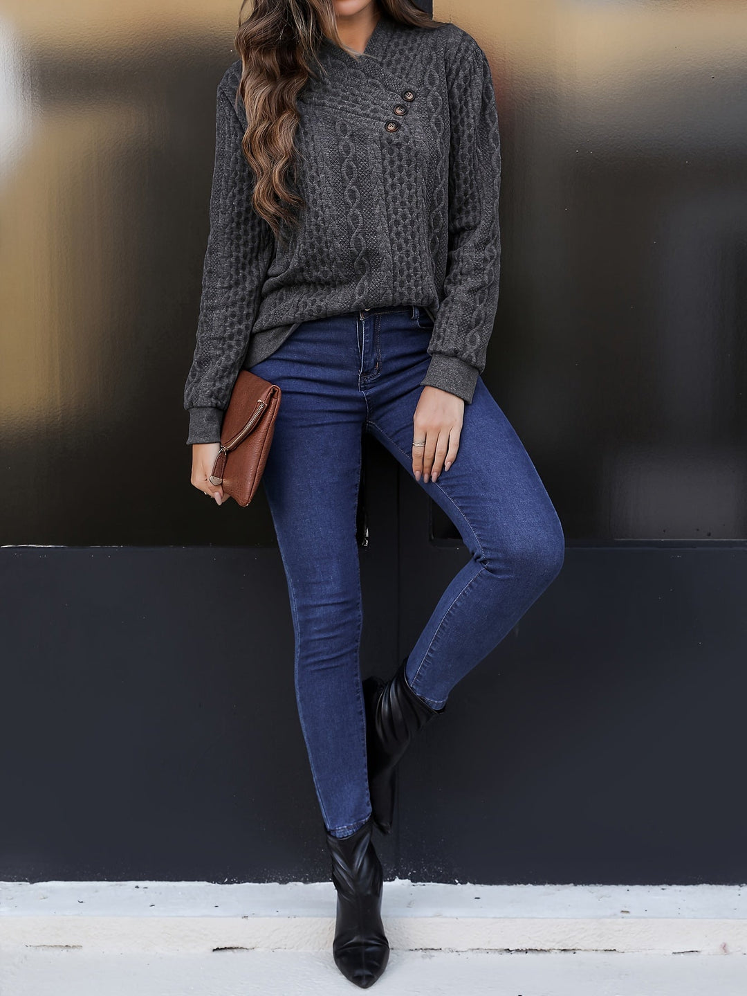 Martine - Cozy Asymmetrical Sweatshirt
