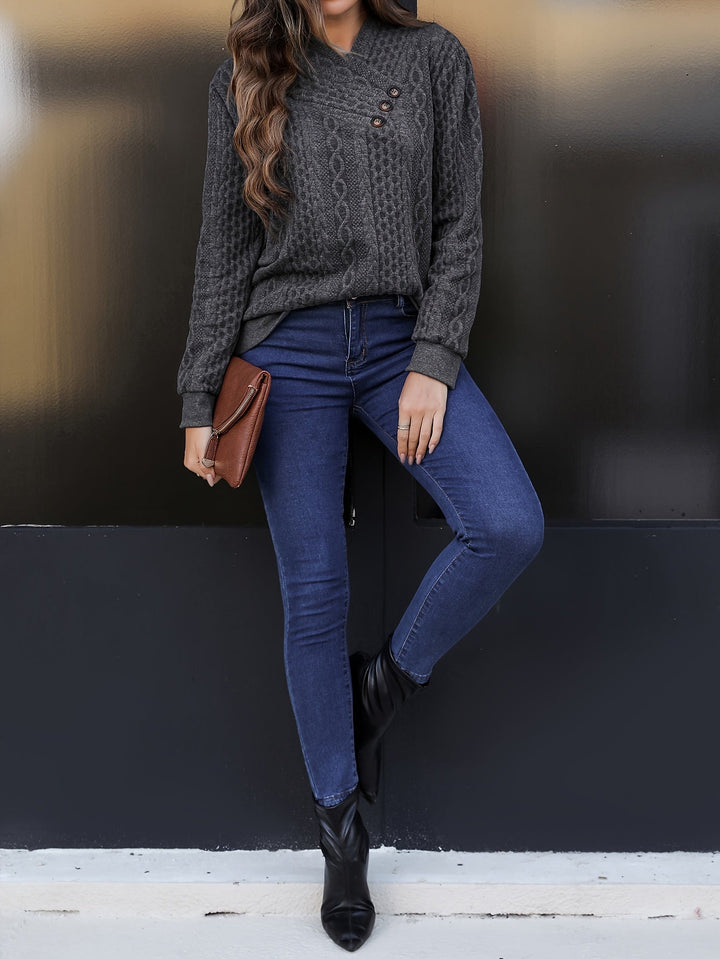 Martine - Cozy Asymmetrical Sweatshirt