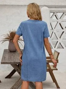 Maya - Soft Denim Dress