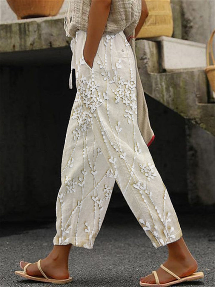 Sharon™ | Vine-Printed Trousers