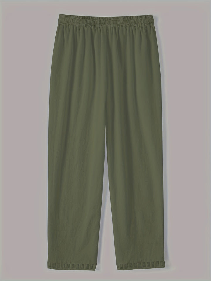 Lena - Contrast Trim Cropped Pants