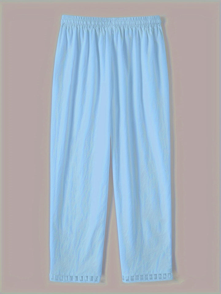 Lena - Contrast Trim Cropped Pants