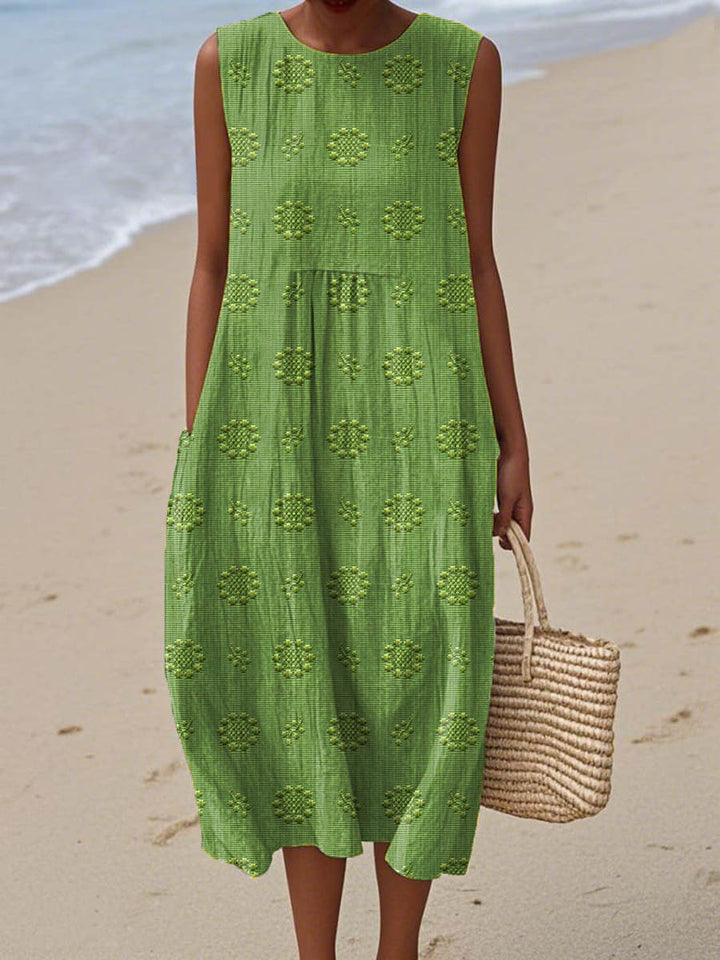 Mia™- Elegant Sleeveless Dress with Pockets