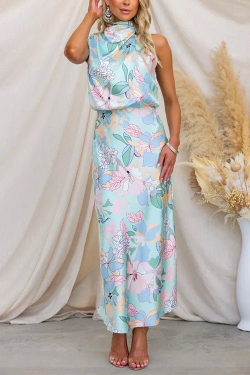 Georgia™ | Long Satin Printed Robe