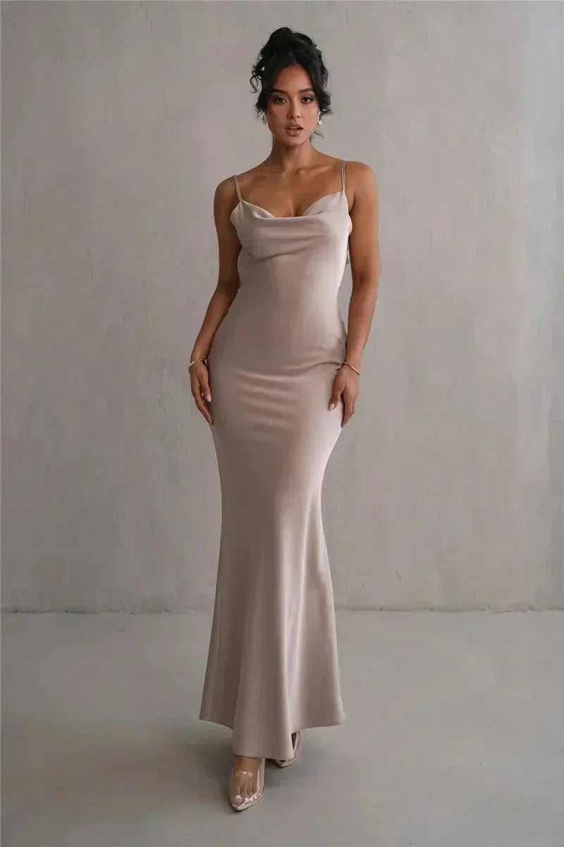Nina™ | Luxury Silk Party Dress with Ruffles