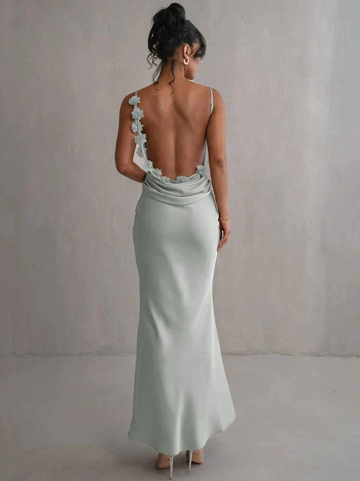 Nina™ | Luxury Silk Party Dress with Ruffles