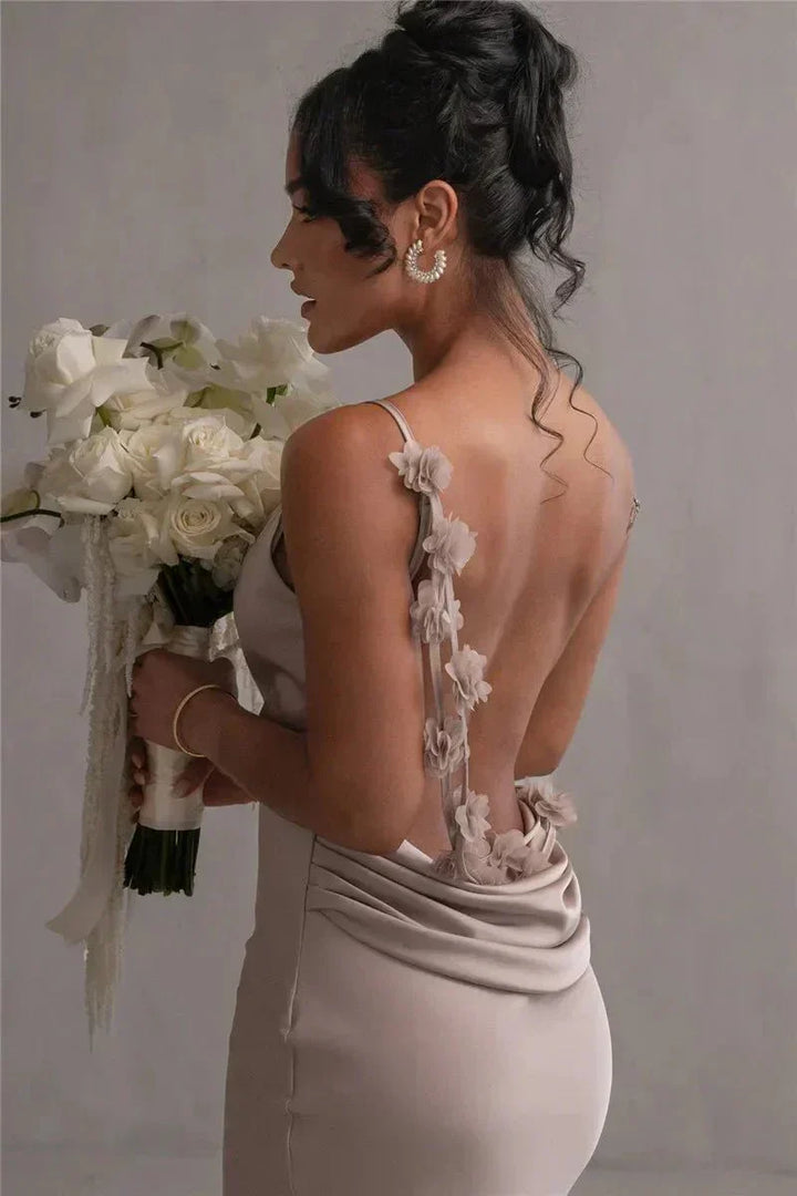 Nina™ | Luxury Silk Party Dress with Ruffles