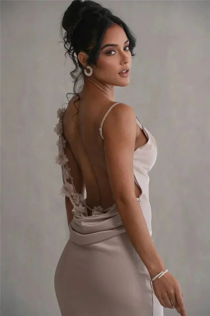 Nina™ | Luxury Silk Party Dress with Ruffles