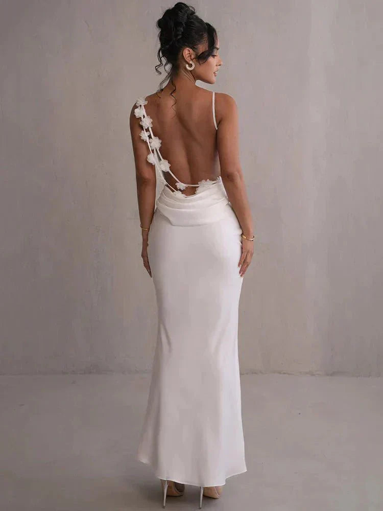 Nina™ | Luxury Silk Party Dress with Ruffles