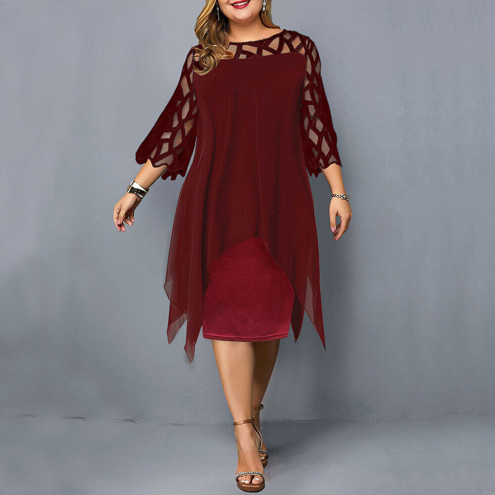 Isabella | Chic Plus Size Midi Dress for Modern Women