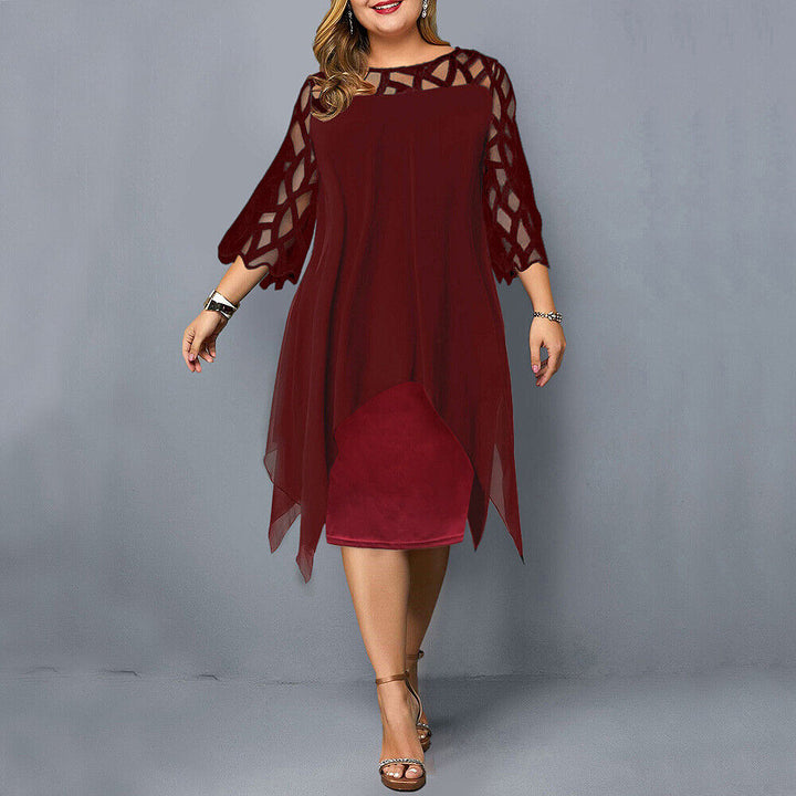 Isabella | Chic Plus Size Midi Dress for Modern Women