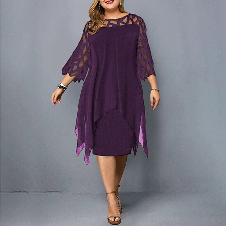 Isabella | Chic Plus Size Midi Dress for Modern Women