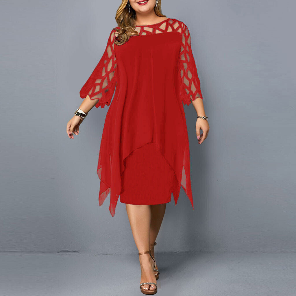Isabella | Chic Plus Size Midi Dress for Modern Women