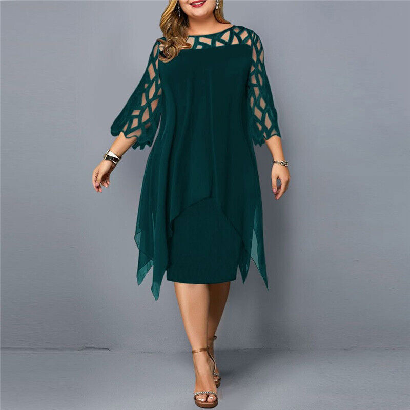 Isabella | Chic Plus Size Midi Dress for Modern Women