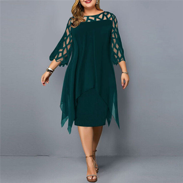 Isabella | Chic Plus Size Midi Dress for Modern Women
